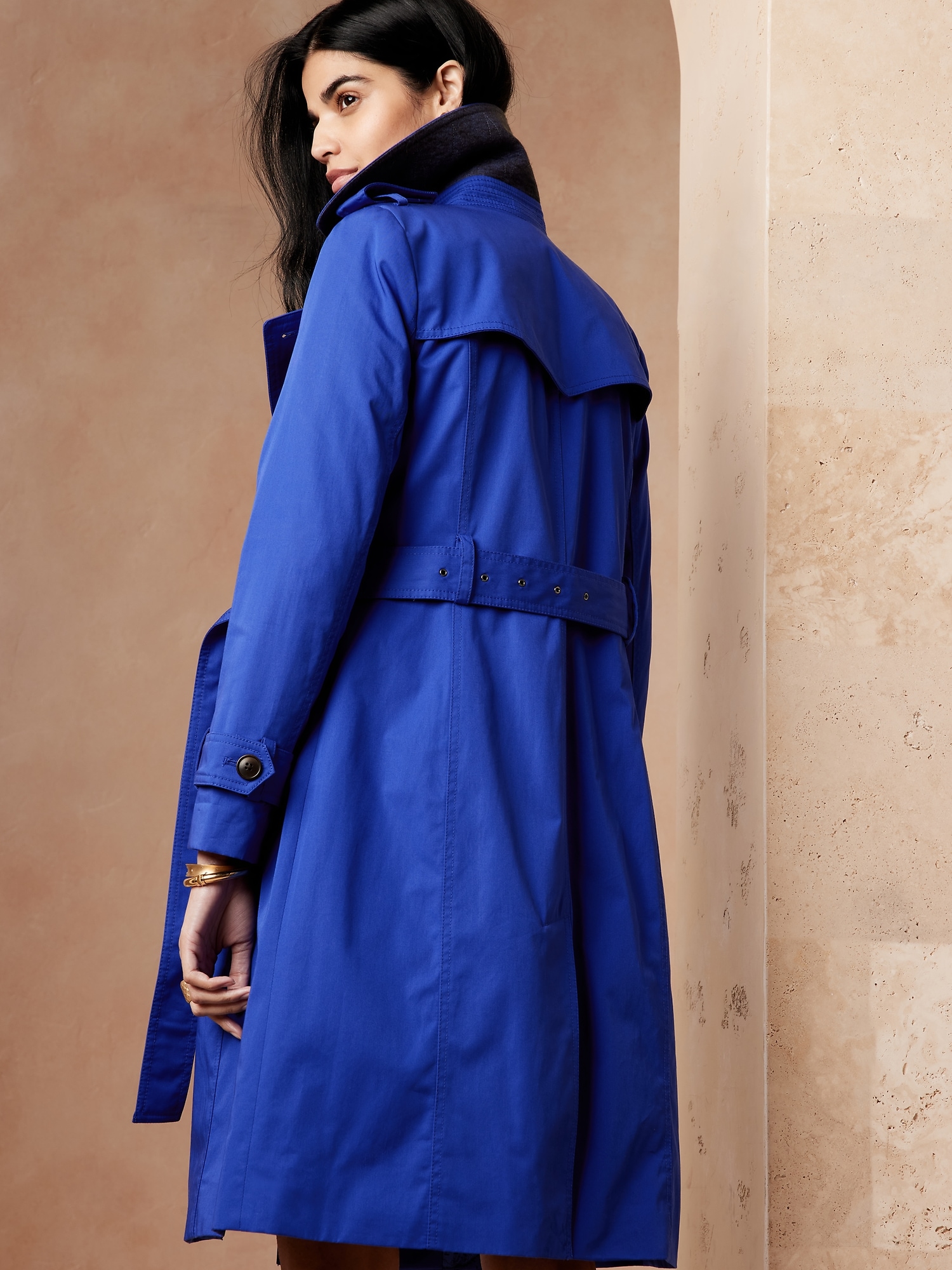 Navy blue trench sale coat banana republic