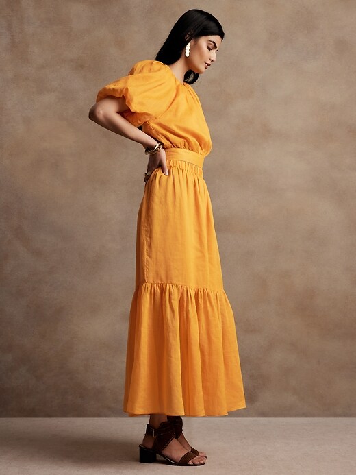 Image number 3 showing, Ramie Maxi Skirt