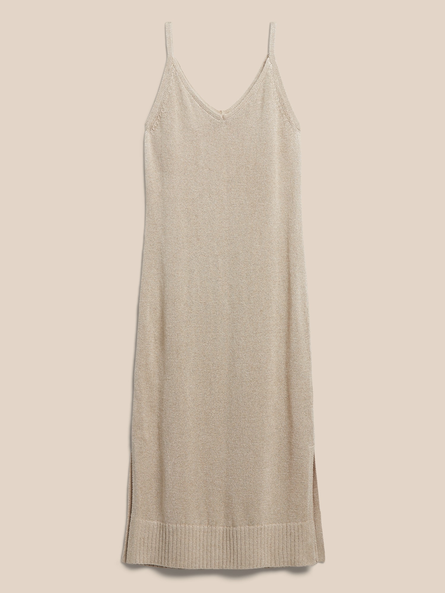 Robe en mélange de lin italien avec fentes latérales Banana Republic