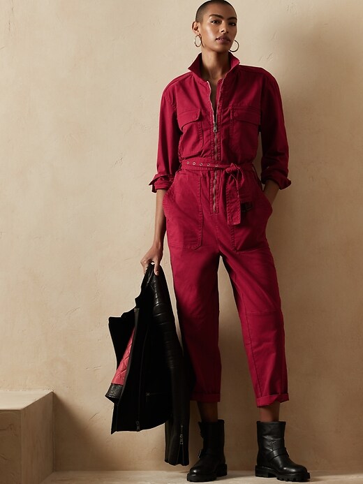 Petite Utility Jumpsuit Banana Republic