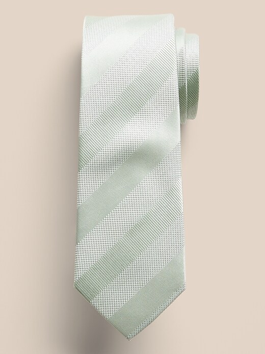 Cravate rayée texturée