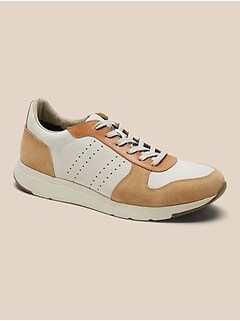 Whit Leather Trainer Sneaker
