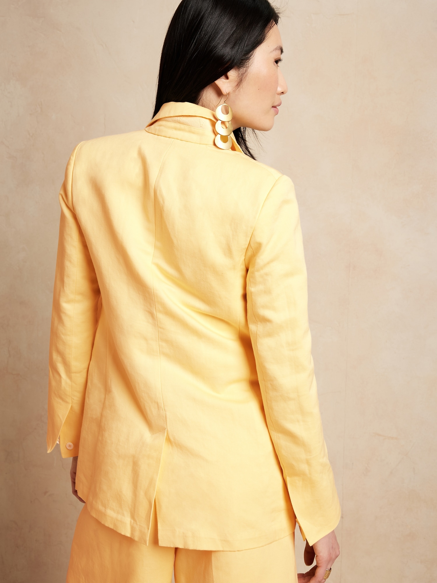 banana republic yellow blazer