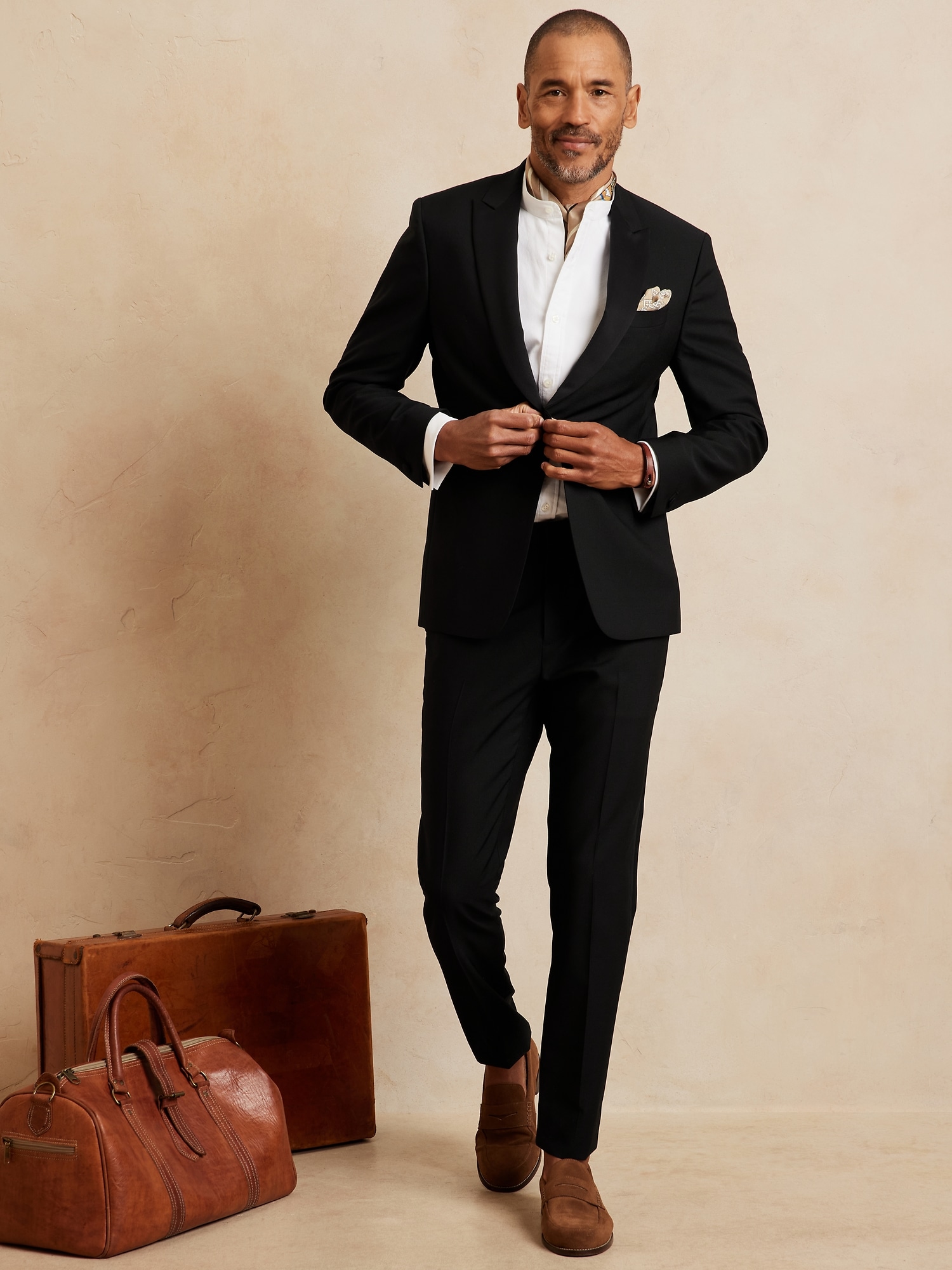 slim tuxedo pants