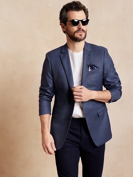 Image number 1 showing, Slim Italian Wool Suit Jacket