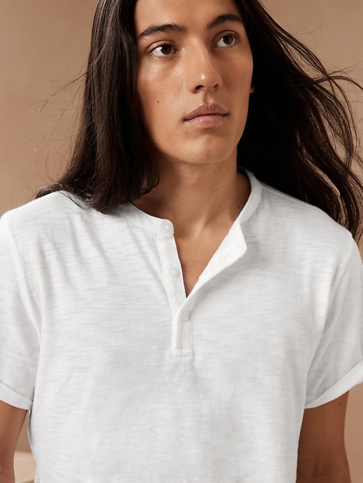 Image number 8 showing, Organic Cotton Soft Wash Henley T-Shirt