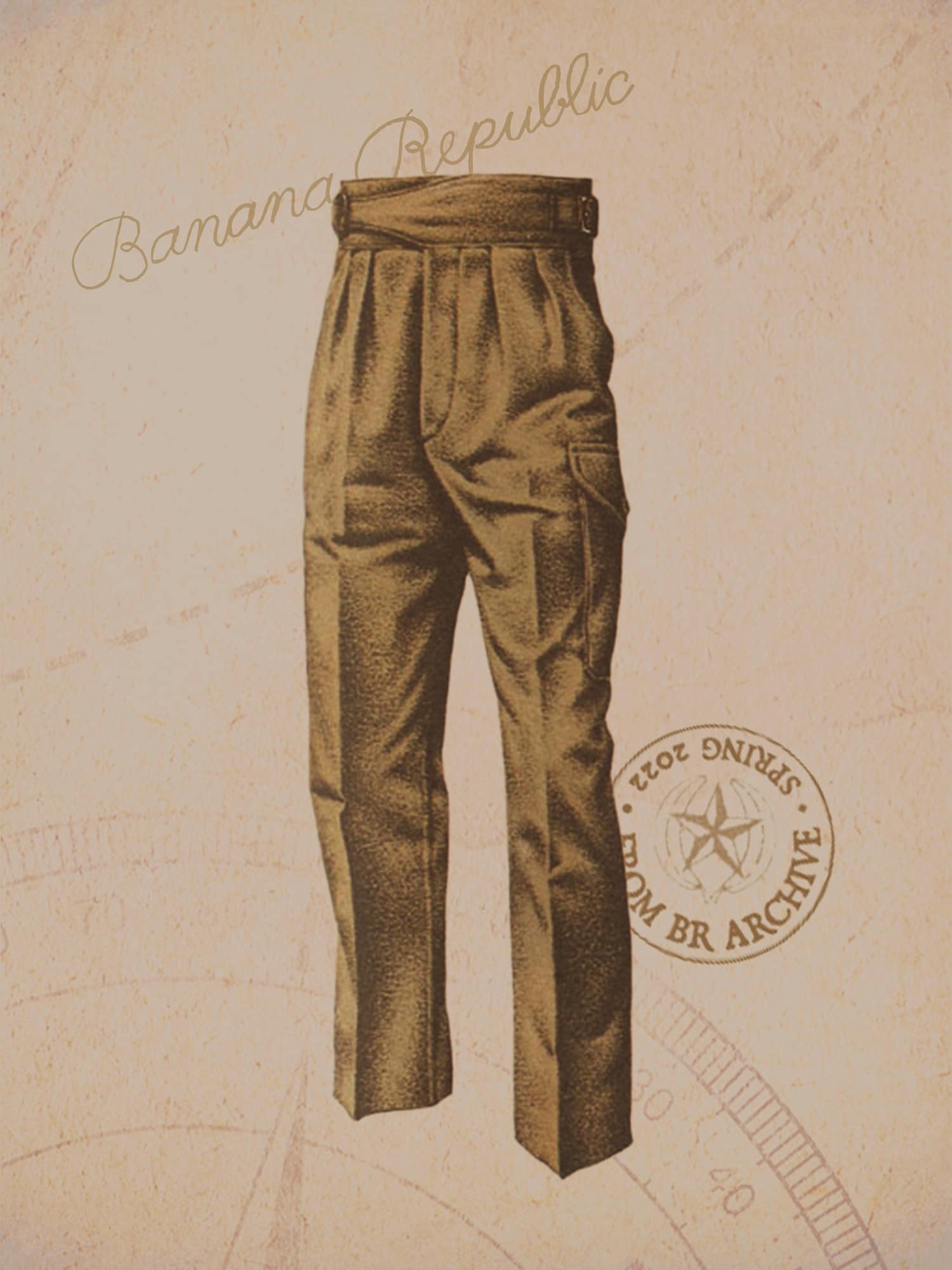 BR ARCHIVES Pleated Pant