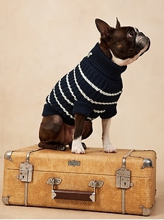 Mariner Stripe Dog Sweater