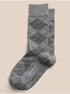 Luxe Birdseye Argyle Sock