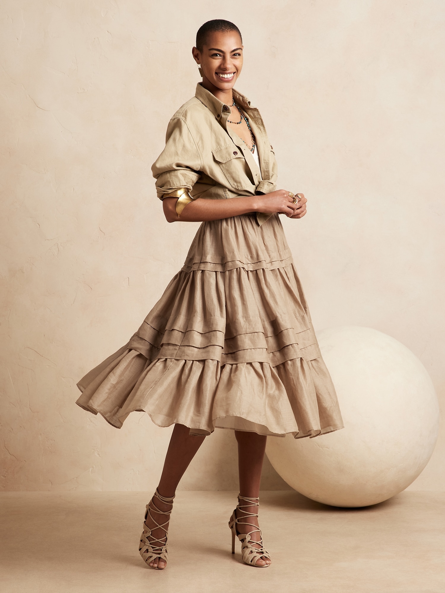 Santal 3 | Retro Plaid Midi Wool Skirt