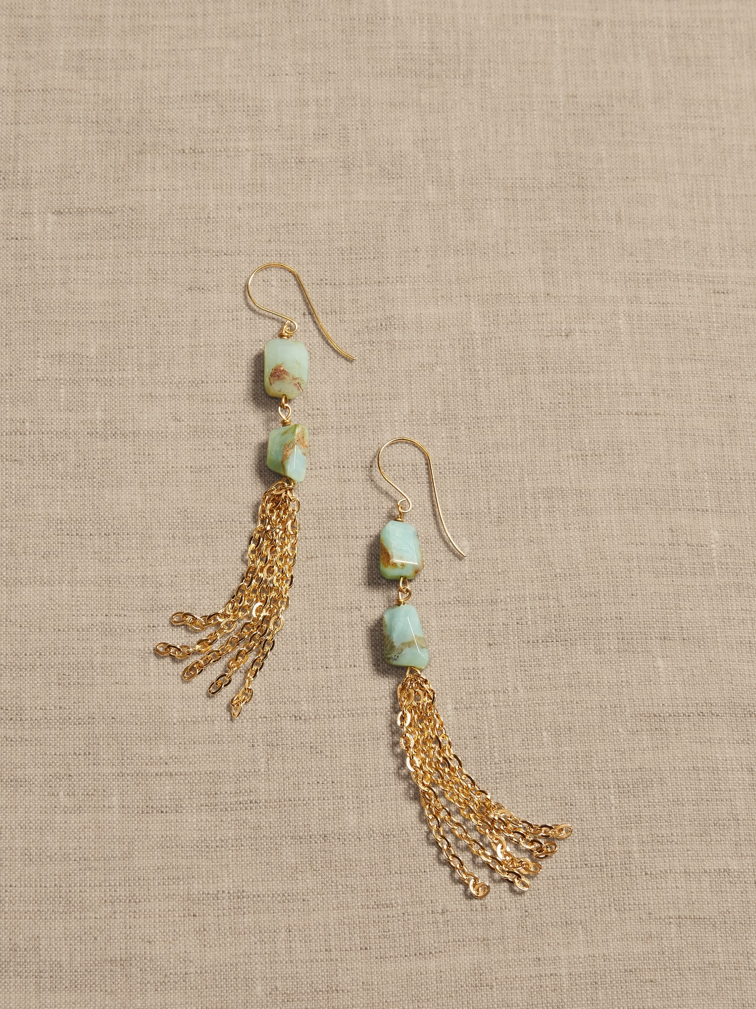 Peruvian Opal Tassel Earrings &#124 Aureus + Argent