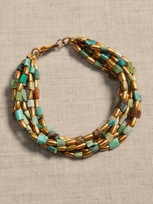 Bracelet de perles Mazar | Aureus + Argent