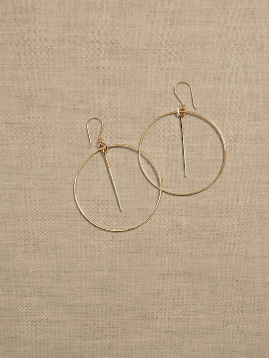 Lina Dangling Hoop Earrings | Aureus + Argent
