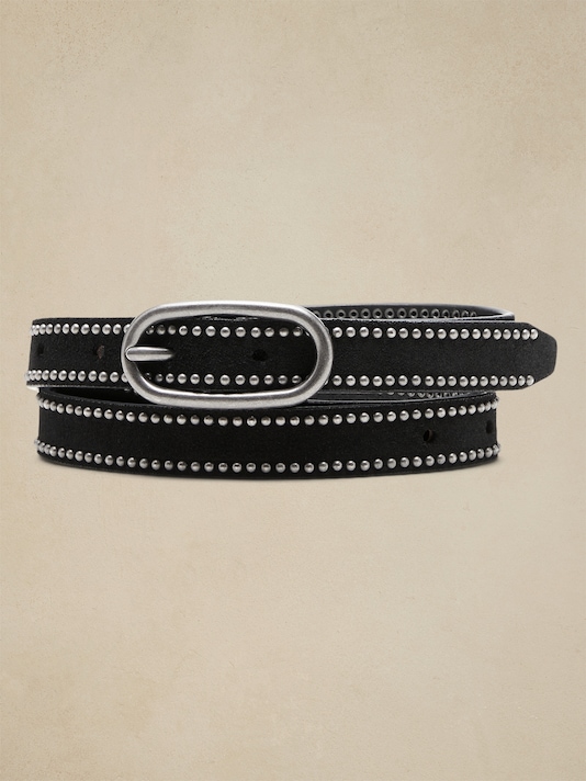 Daze Studded Suede Belt