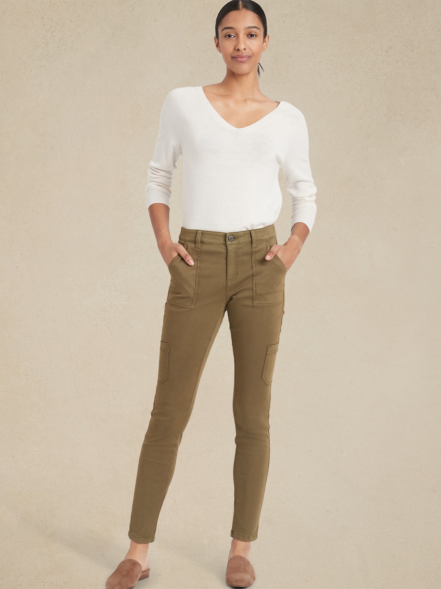 Petite skinny cheap cargo pants