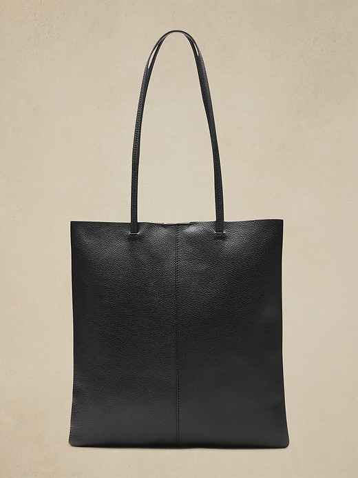 Leather Effortless Tote | Banana Republic