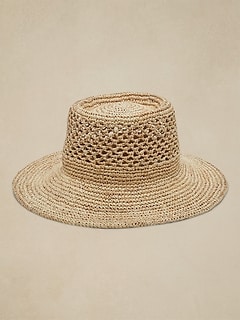 Crochet Straw Hat