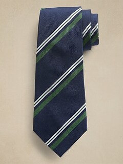 Thick Stripe Silk Tie
