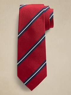 Twill Stripe Silk Tie