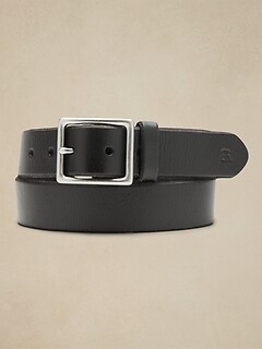 Raw-Edge Leather Belt