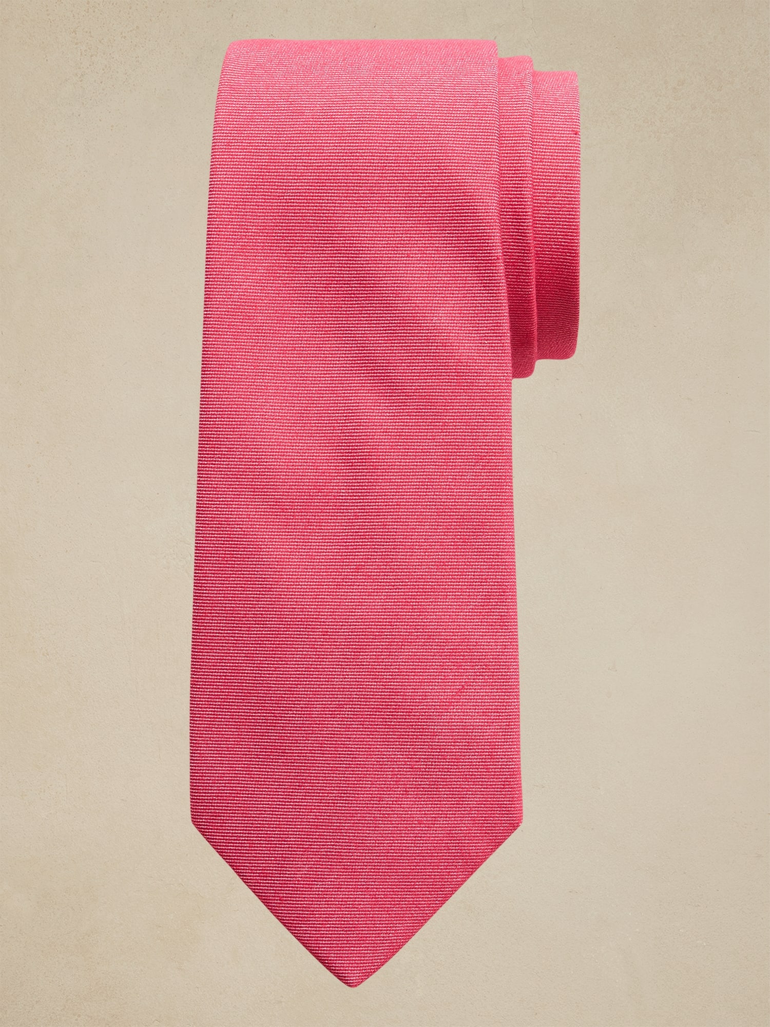 Cravate en mélange de coton à motif en diagonale