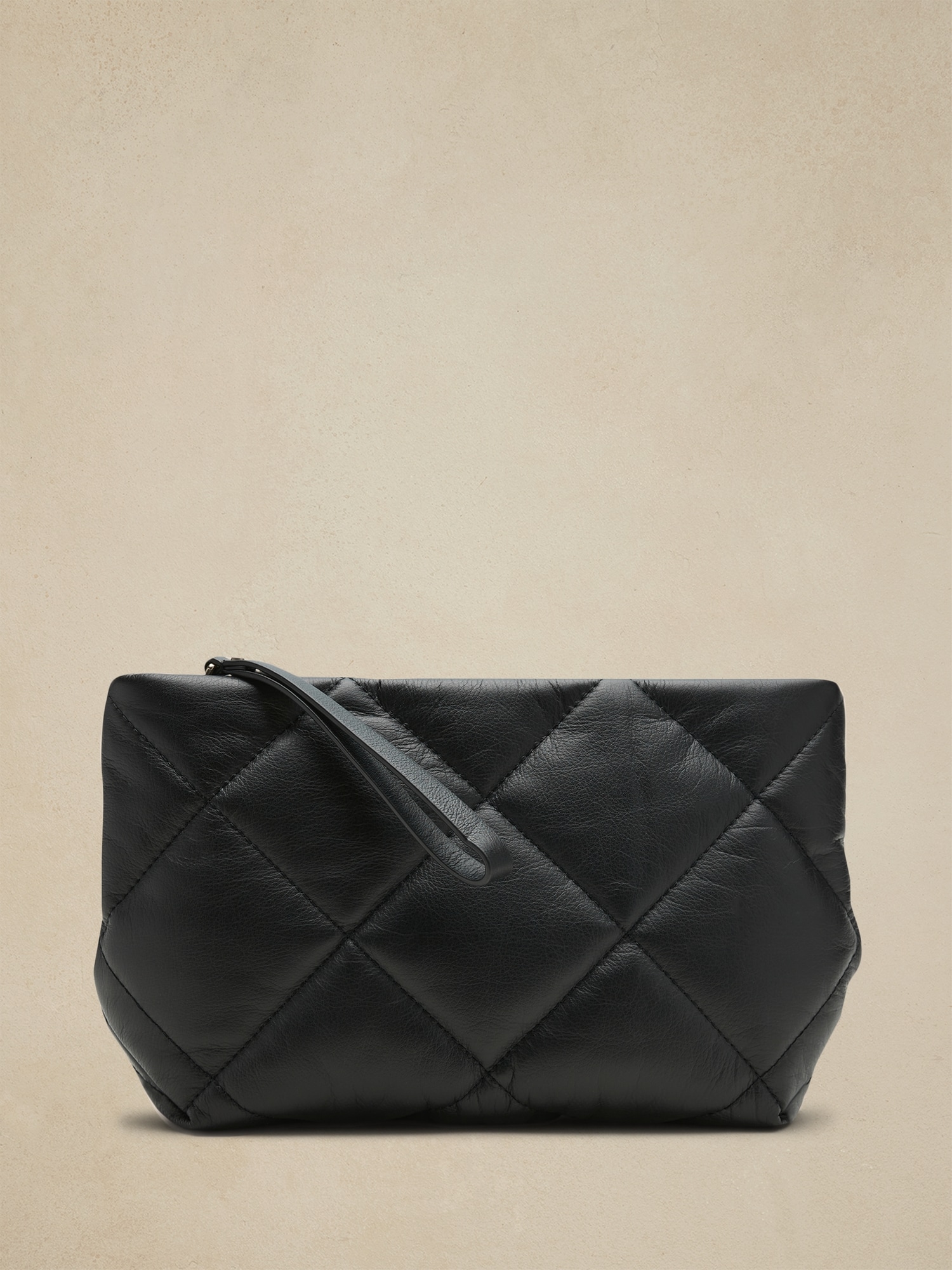 Quilted Leather Clutch Banana Republic