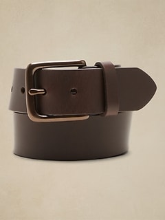 Enamel Buckle Leather Belt