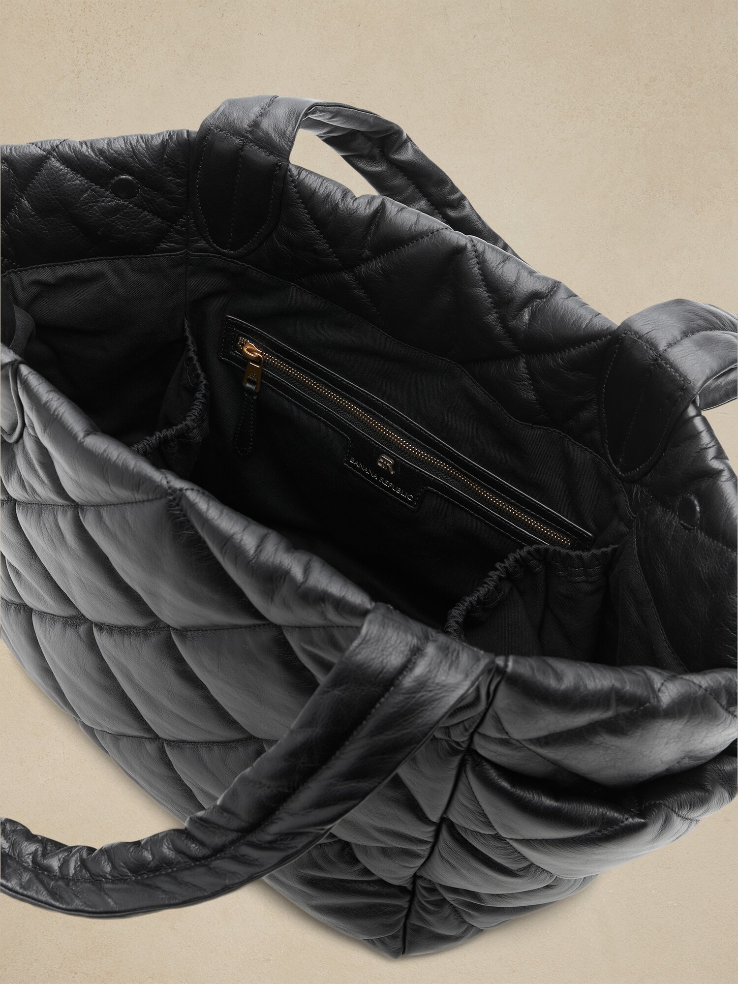 Quilted Leather Tote Banana Republic