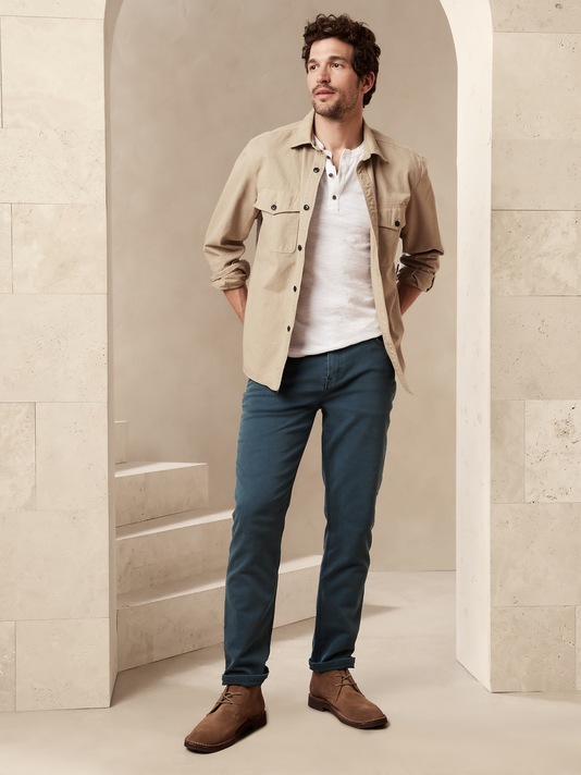 Chino coupe Aidan étroite en satin