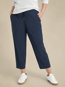 Washable Wool-Blend Pull-On Pant | Banana Republic