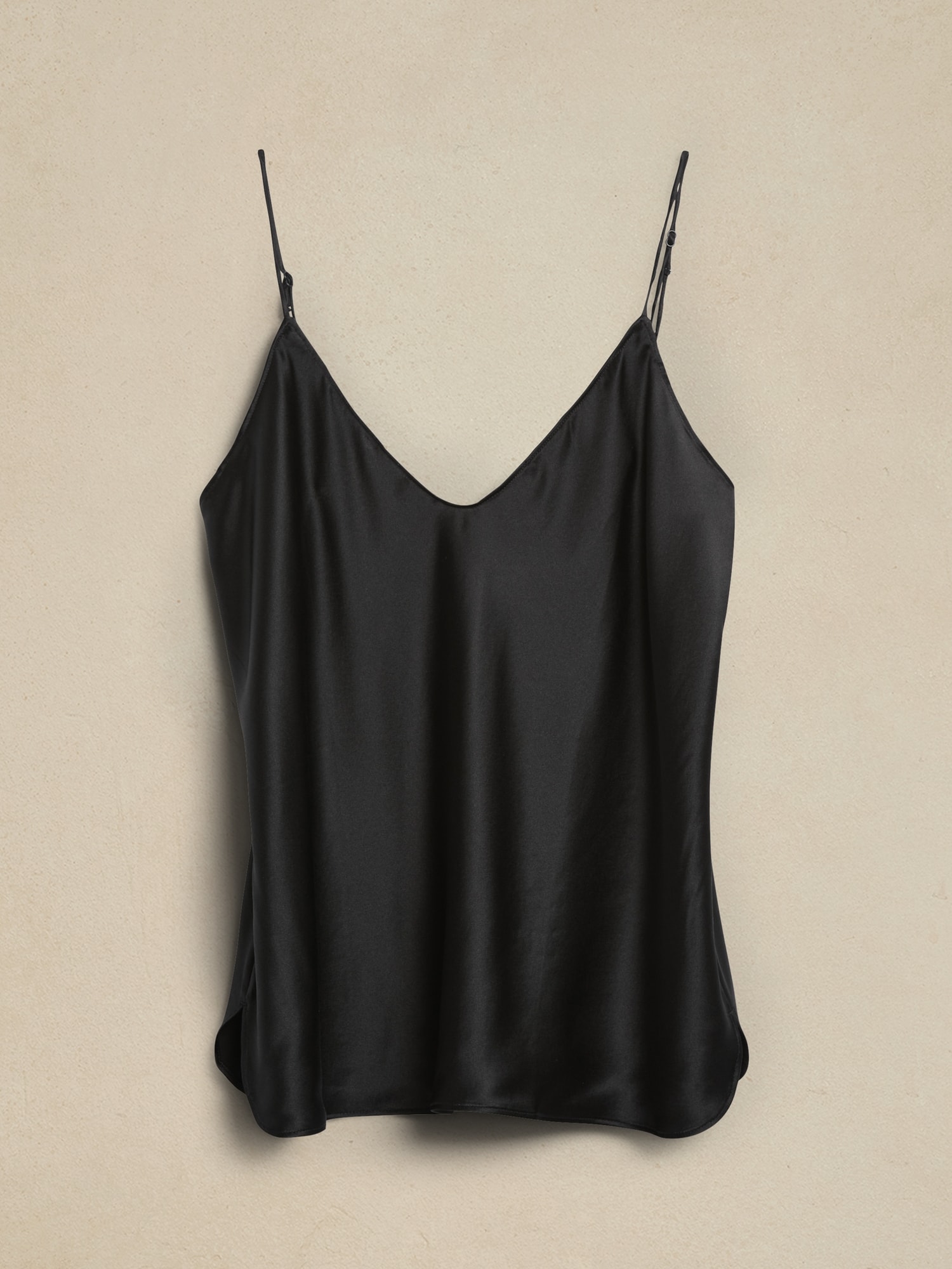 Seed Heritage Top Womens 8 Black Silk Sleeveless Relaxed Fit Camisole Tank