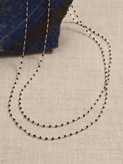 Enamel Bead Double Strand Necklace | Aureus + Argent