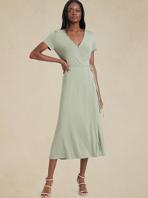 Knit Wrap Dress Banana Republic