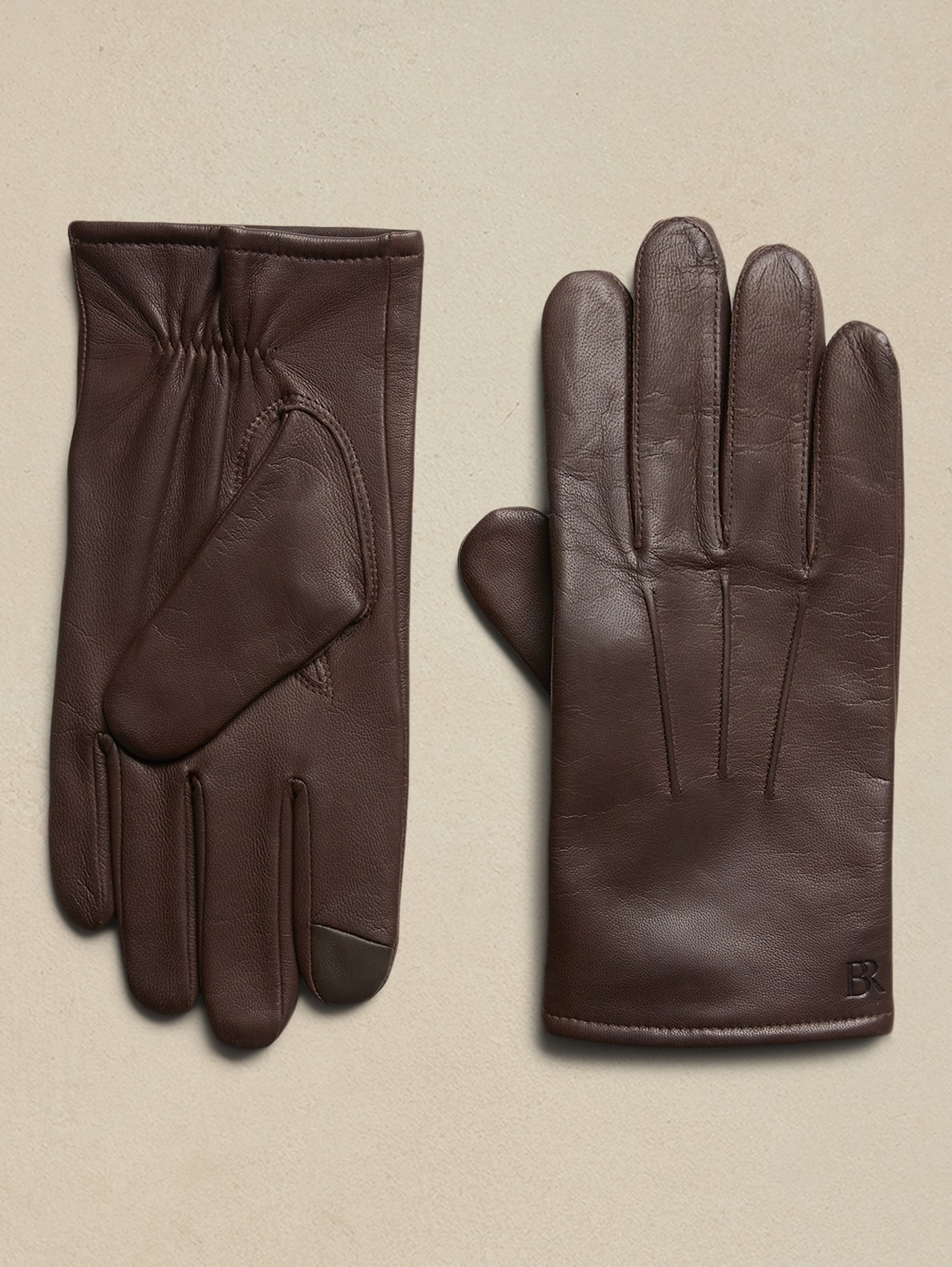 Mens brown sale leather dress gloves