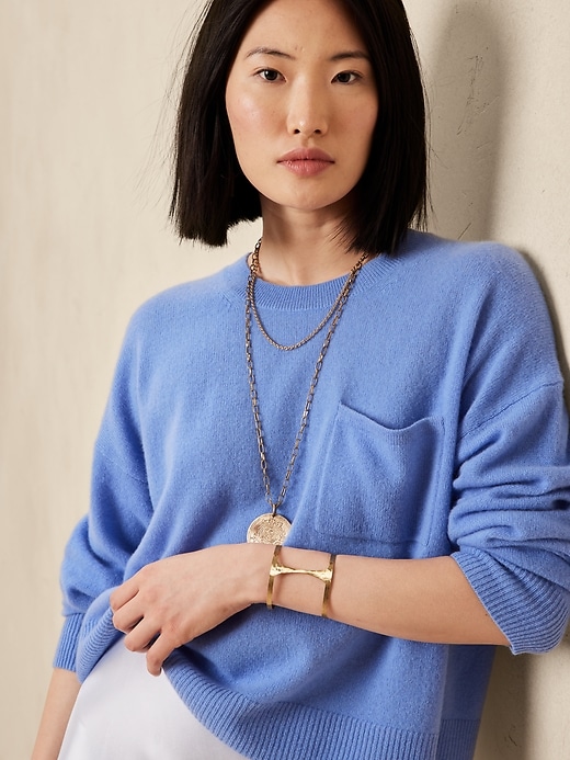Image number 1 showing, Cropped Cashmere Sweater