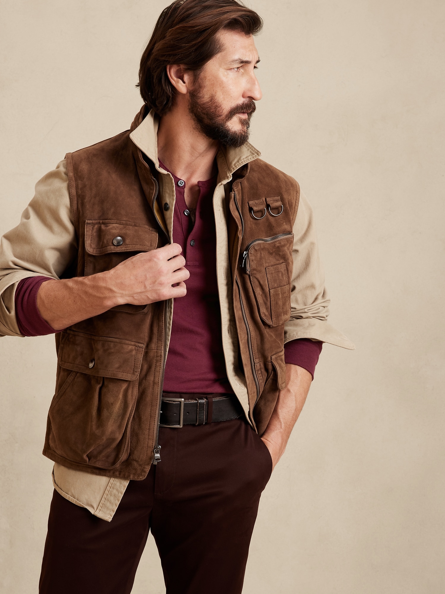 Cremieux leather outlet vest