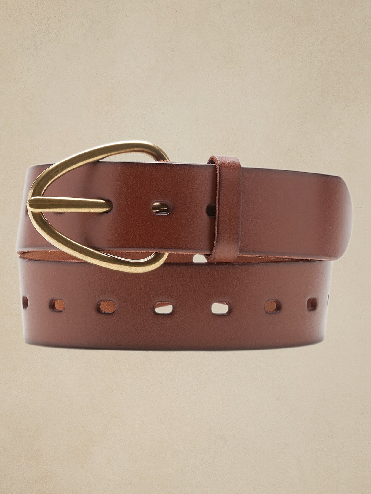 Leather V-Buckle Belt