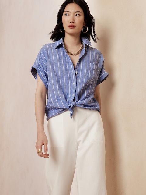 Petite Linen Resort Shirt