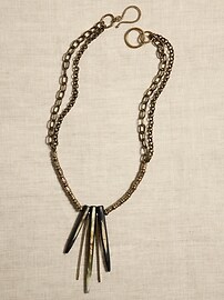 Horn & Brass Quill Necklace &#124 Aureus + Argent