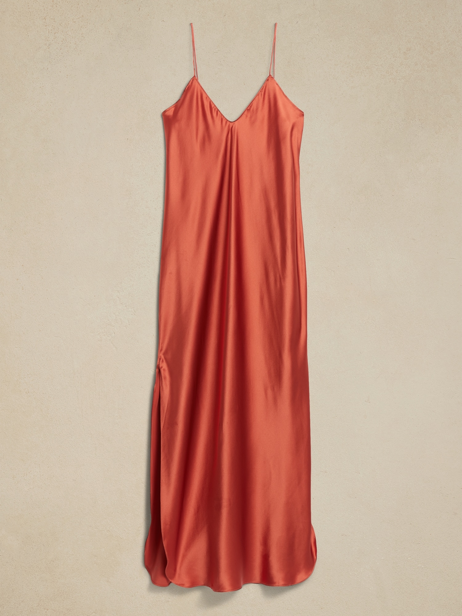 Cochineal-Dyed Silk Slip Dress - abacaxi