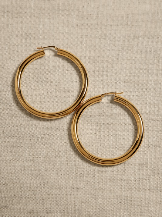 Ravena Large Hoop Earrings | Aureus + Argent