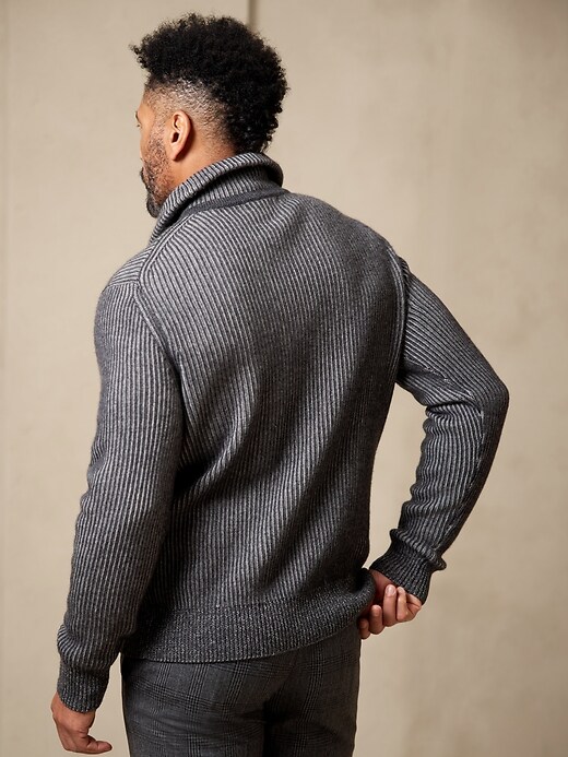 Image number 2 showing, Anzio Merino-Cashmere Half-Zip Sweater