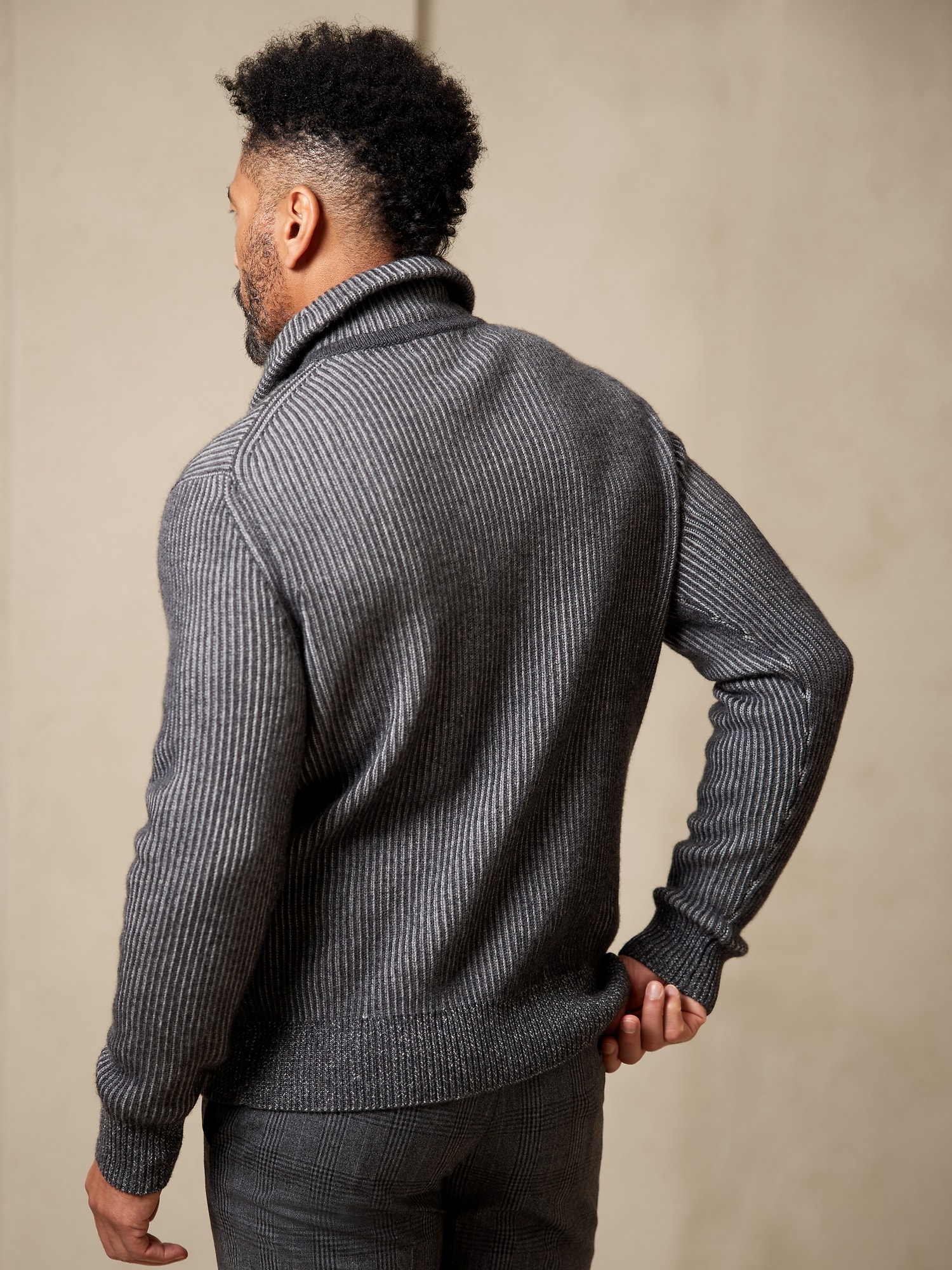 Anzio Merino-Cashmere Half-Zip Sweater