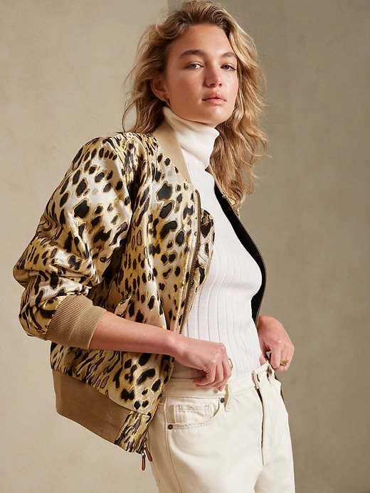 Bomber jacket leopard best sale