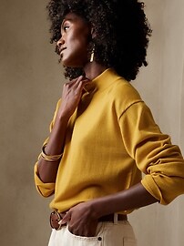 Adoro Merino Mock-Neck Sweater | Banana 