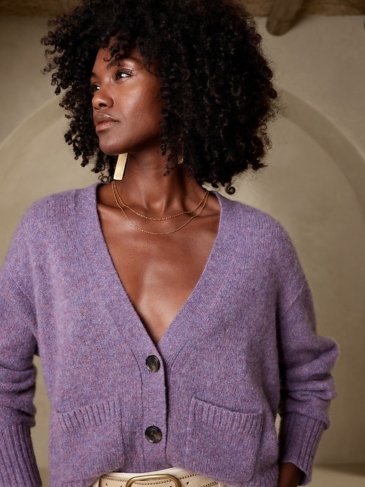 Lavender cashmere cardigan best sale