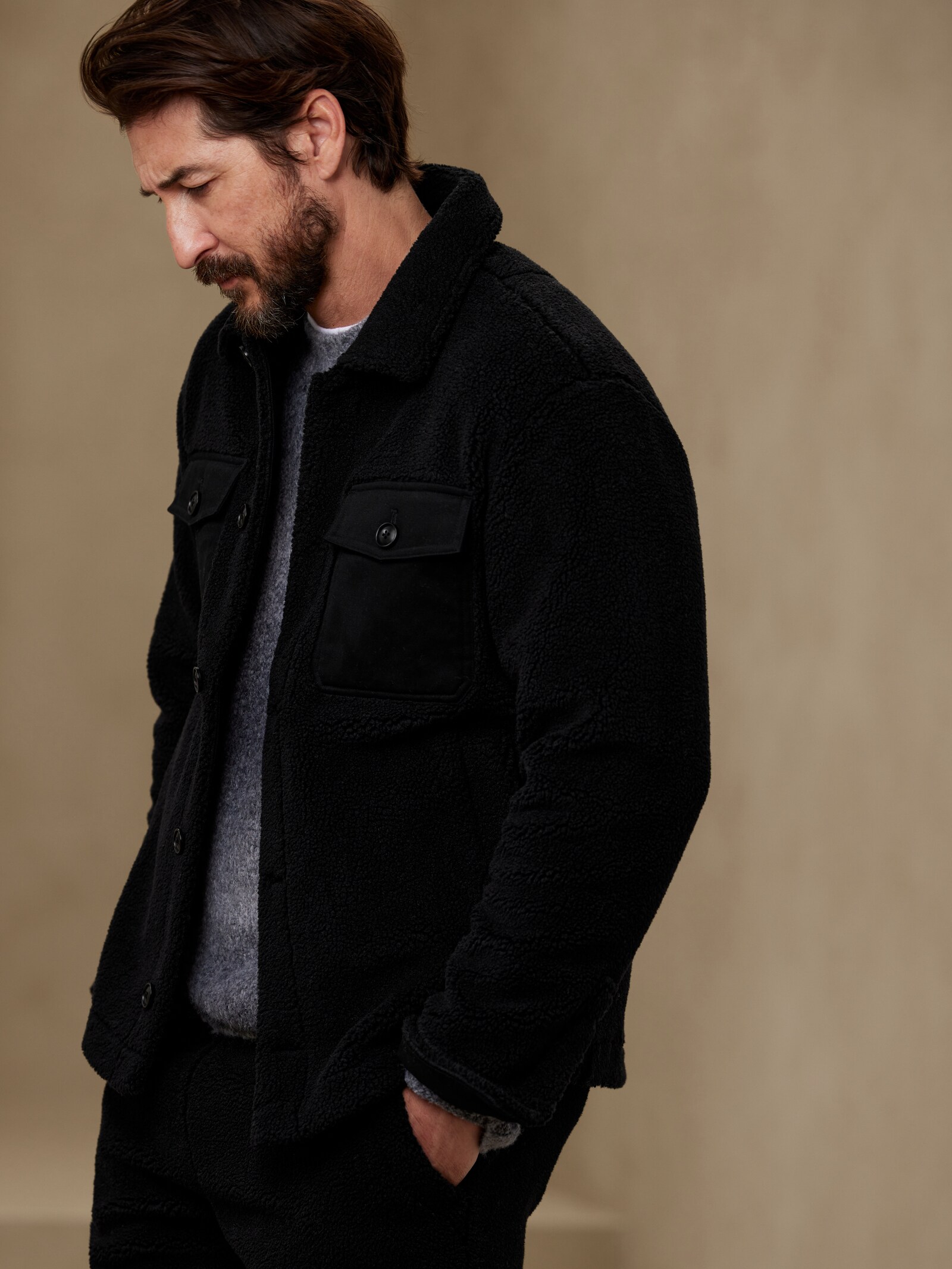 Sherpa Shirt Jacket | Banana Republic