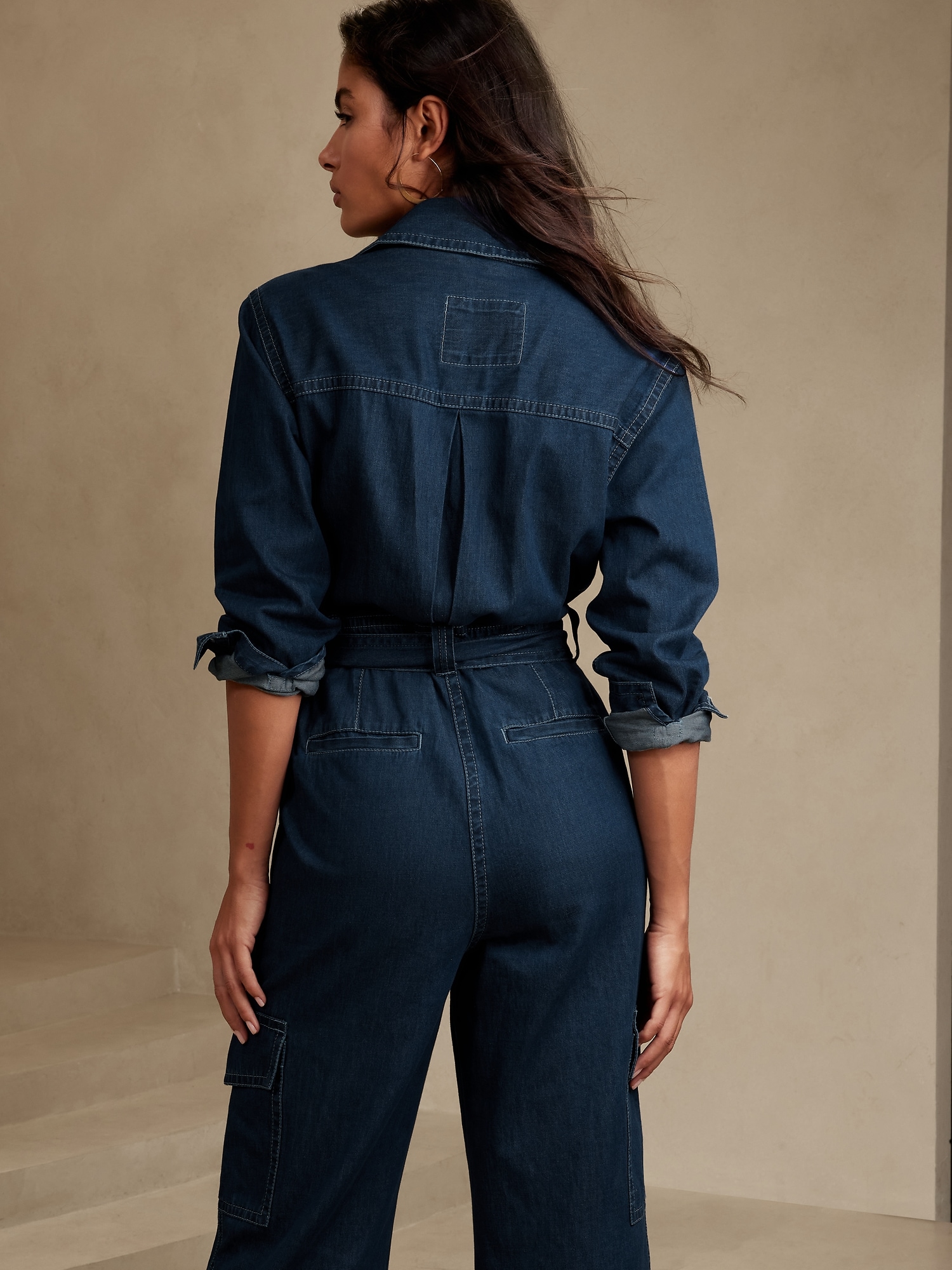 WSSBK Fall Denim Jumpsuit for Women Blue Short Sleeve Shorts