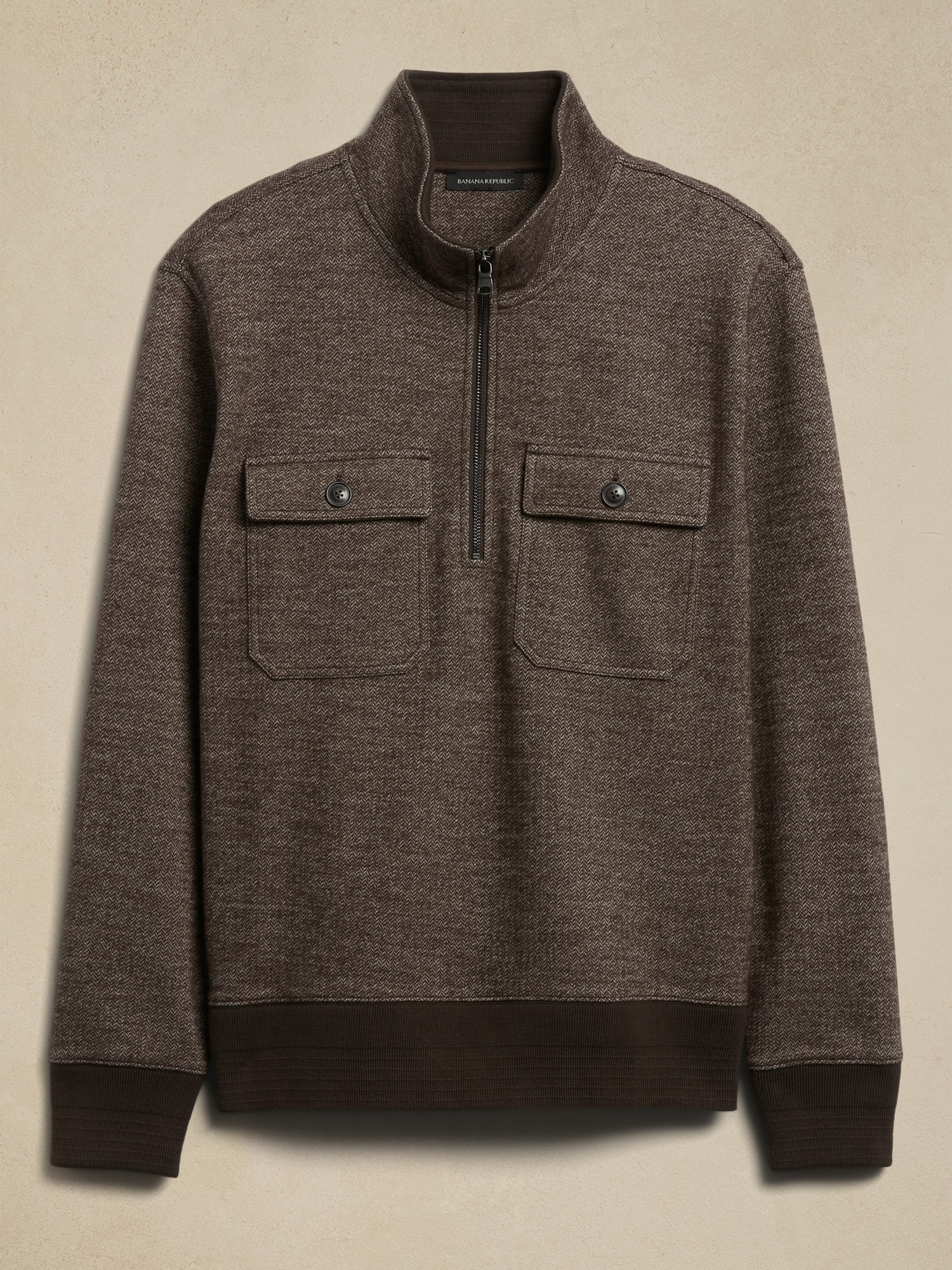 Cozy Half Zip Sweatshirt Banana Republic