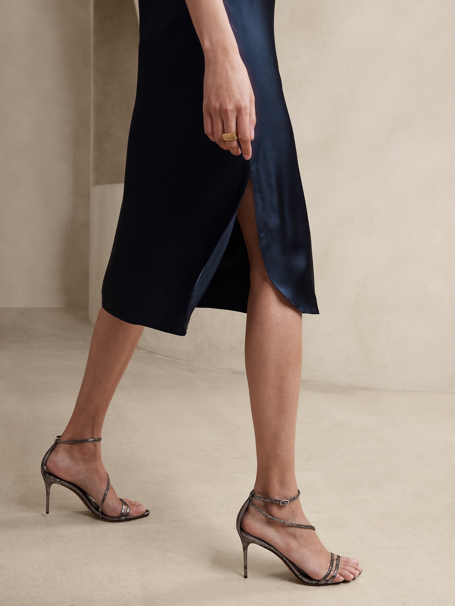 Copeland silk midi clearance skirt